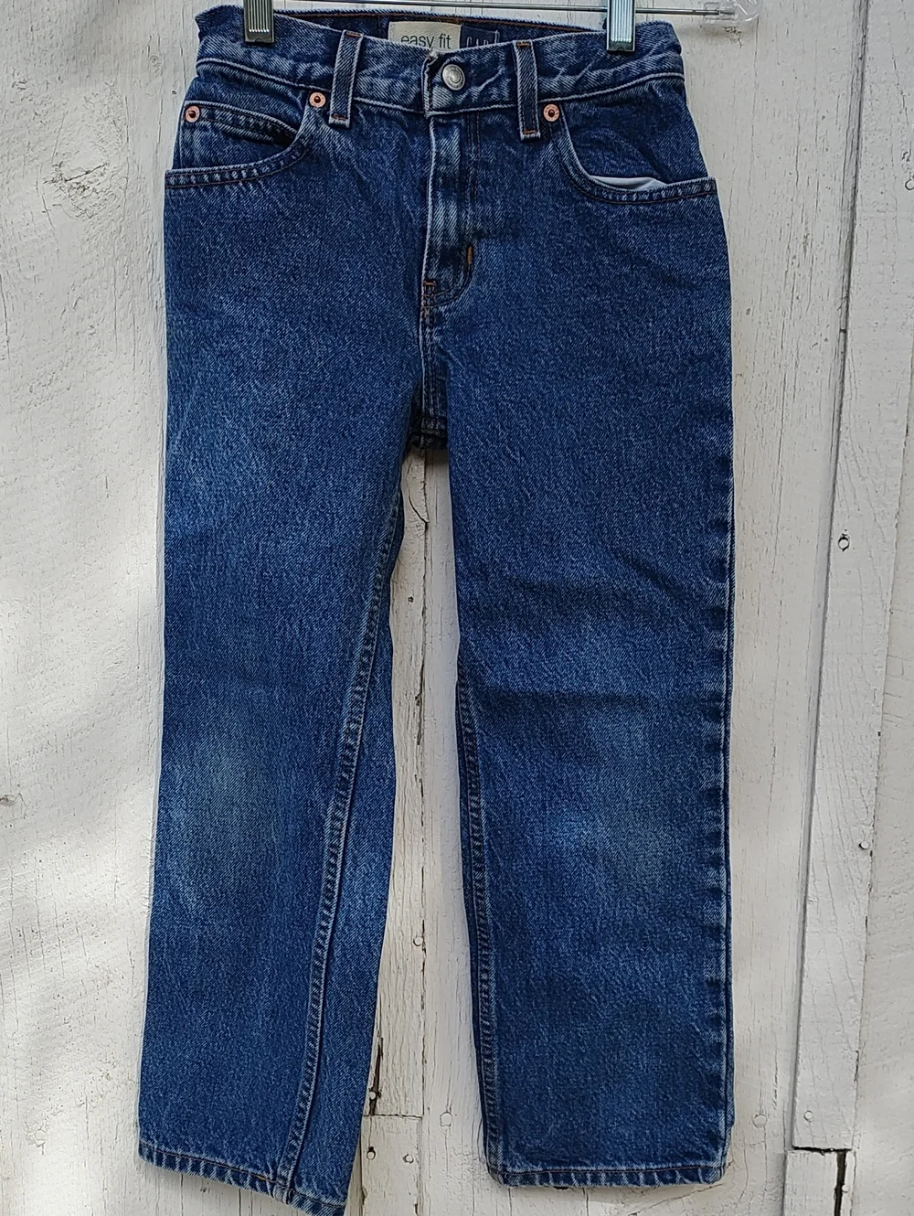 GAP Indigo Blue Boys' Straight-Leg Jeans, Easy Fit Size 7